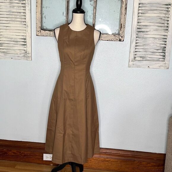Club Monaco Womens Paneled Midi Dress Sleeveless Rose Brown Size 4 - Picture 2 of 12